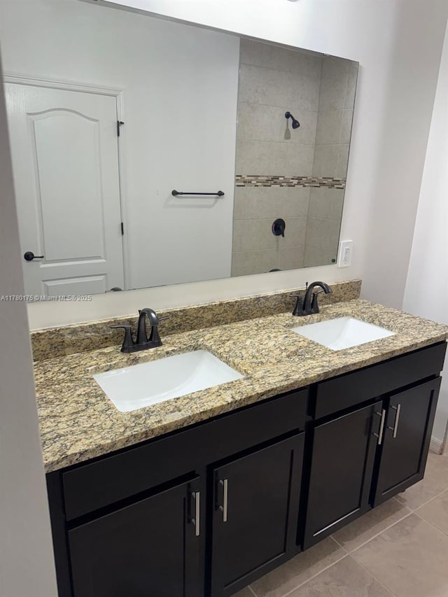 749 SE Karrigan Ter, Port St Lucie, FL 34983 - bathroom with double vanity and a tile shower