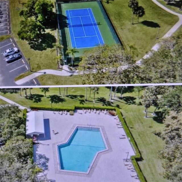 700 SW 128th Ave Unit 106C, Pembroke Pines, FL 33027 - bird's eye view of a pool