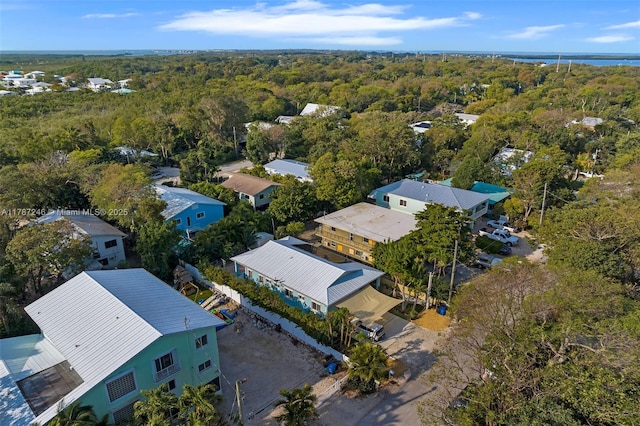 aerial view featuring a view of trees