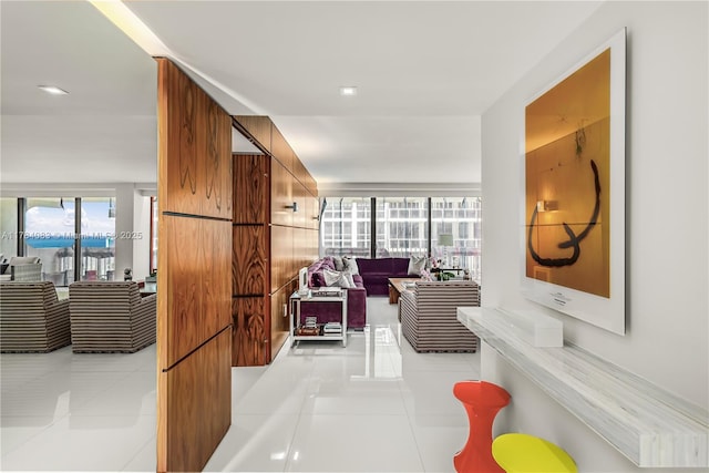 10205 Collins Ave Unit 1106, Bal Harbour, FL 33154 - hallway with light tile patterned floors