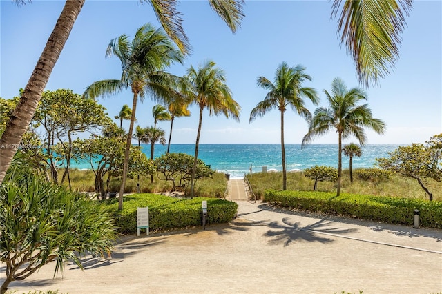 10205 Collins Ave Unit 1106, Bal Harbour, FL 33154 - water view featuring nearby beach