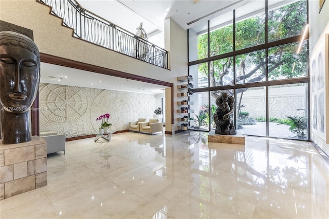 10205 Collins Ave Unit 1106, Bal Harbour, FL 33154 - common area featuring a towering ceiling