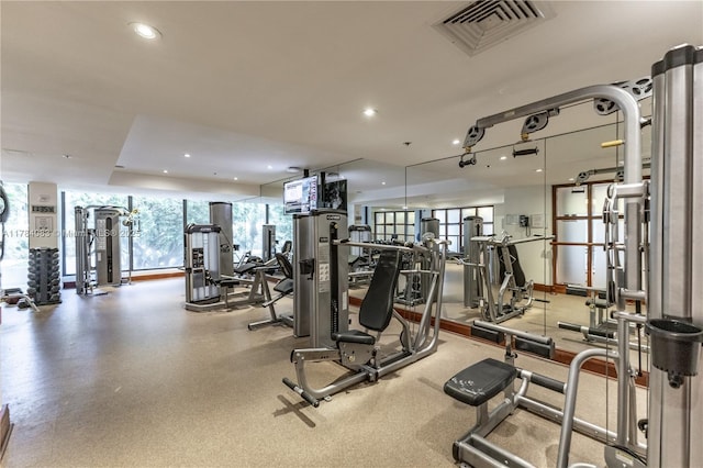 10205 Collins Ave Unit 1106, Bal Harbour, FL 33154 - workout area with recessed lighting