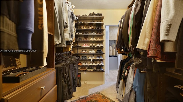 view of walk in closet