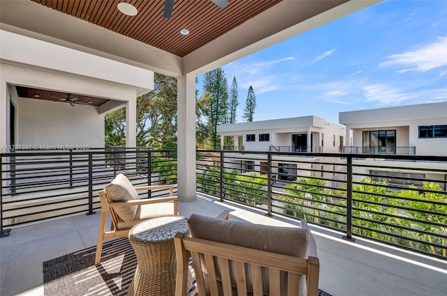 915 NE 17th Ter, Fort Lauderdale, FL 33304 - balcony with a ceiling fan