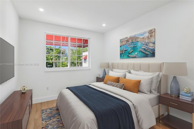 2905 Day Ave Unit 2A, Miami, FL 33133 - bedroom with wood finished floors, baseboards, and recessed lighting