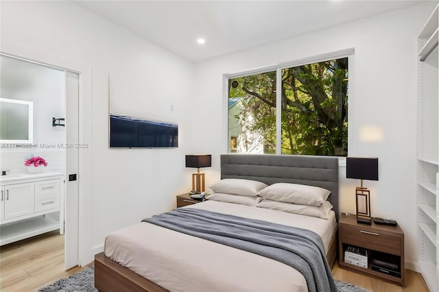 2905 Day Ave Unit 2A, Miami, FL 33133 - bedroom featuring light wood finished floors and recessed lighting
