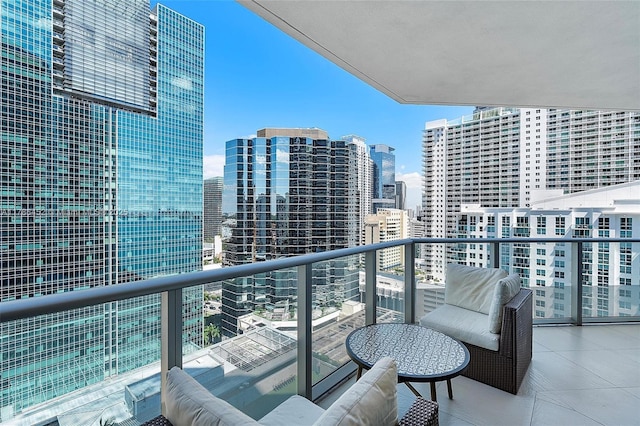 balcony with a city view