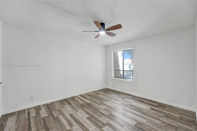 3460 N Pinewalk Dr N Unit 321, Margate, FL 33063 - spare room featuring wood finished floors, ceiling fan, and a textured ceiling