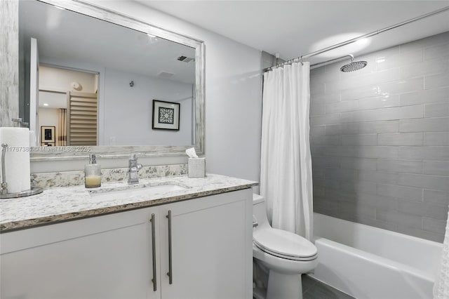 1831 NE 38th St Unit 402, Oakland Park, FL 33308 - bathroom with toilet, vanity, and shower / bath combination with curtain