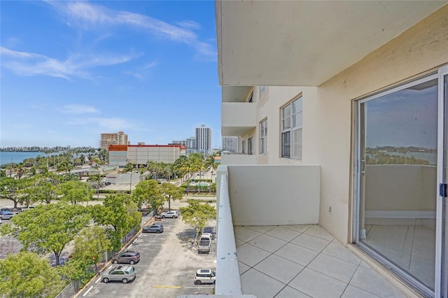 balcony with a city view