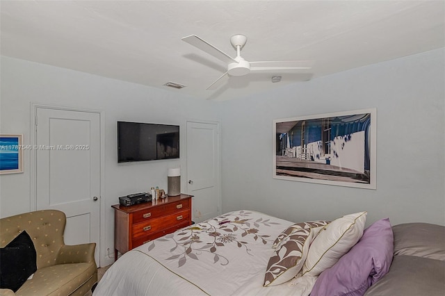 430 NE 132nd Ter, North Miami, FL 33161 - bedroom with a ceiling fan and visible vents