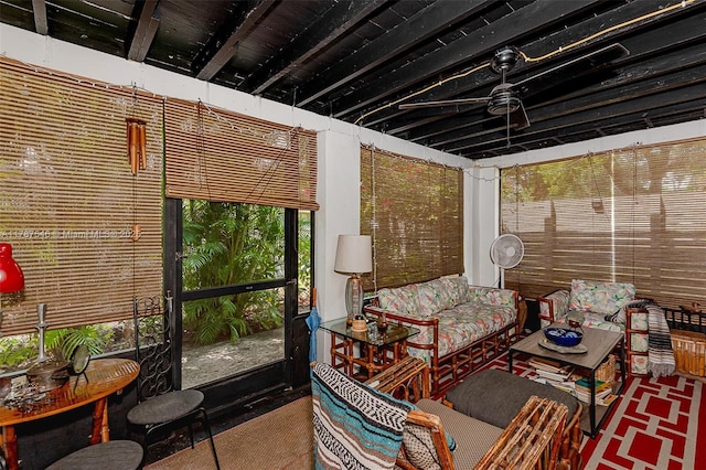 430 NE 132nd Ter, North Miami, FL 33161 - sunroom with an outdoor hangout area and ceiling fan