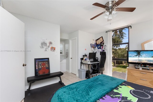 2801 SW 87th Ave Unit 1006, Davie, FL 33328 - bedroom with tile patterned flooring and ceiling fan
