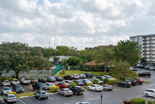 view of uncovered parking lot