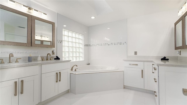 1361 NW 116th Ave, Plantation, FL 33323 - bathroom with a bath and double vanity