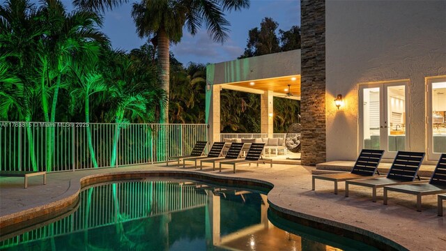 1430 NW 114th Ave, Plantation, FL 33323 - view of swimming pool featuring a patio area and fence