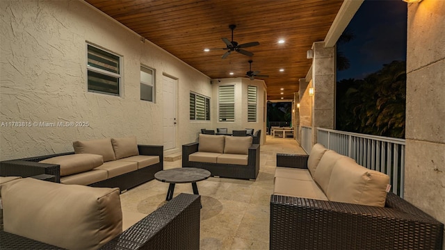 1430 NW 114th Ave, Plantation, FL 33323 - view of patio / terrace with an outdoor living space and ceiling fan