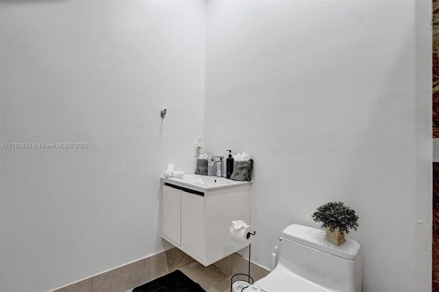1430 NW 114th Ave, Plantation, FL 33323 - half bath with toilet, vanity, and tile patterned floors