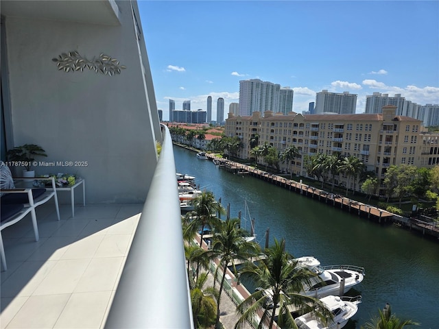 2950 NE 188th St Unit 501, Aventura, FL 33180 - balcony featuring a water view and a skyline view
