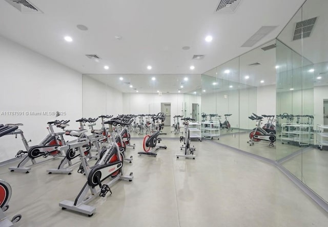 2950 NE 188th St Unit 501, Aventura, FL 33180 - workout area featuring recessed lighting
