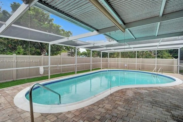 1321 S 16th Ave, Hollywood, FL 33020 - view of pool with a fenced backyard, a patio area, and a lanai