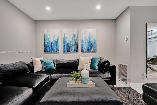 1321 S 16th Ave, Hollywood, FL 33020 - living area with recessed lighting and baseboards