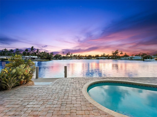 4231 NE 16th Ave, Oakland Park, FL 33334 - view of pool featuring a water view and a boat dock