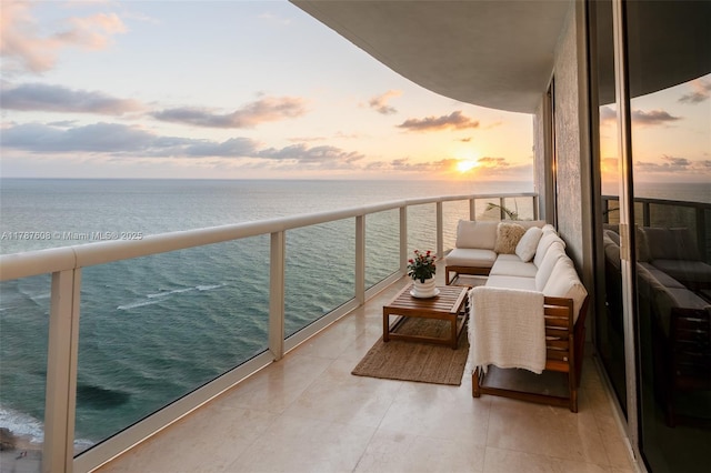 15901 Collins Ave Unit 2502, Sunny Isles Beach, FL 33160 - balcony with a sunroom and a water view