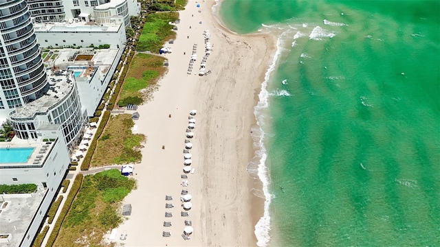 15901 Collins Ave Unit 2502, Sunny Isles Beach, FL 33160 - bird's eye view with a view of the beach and a water view