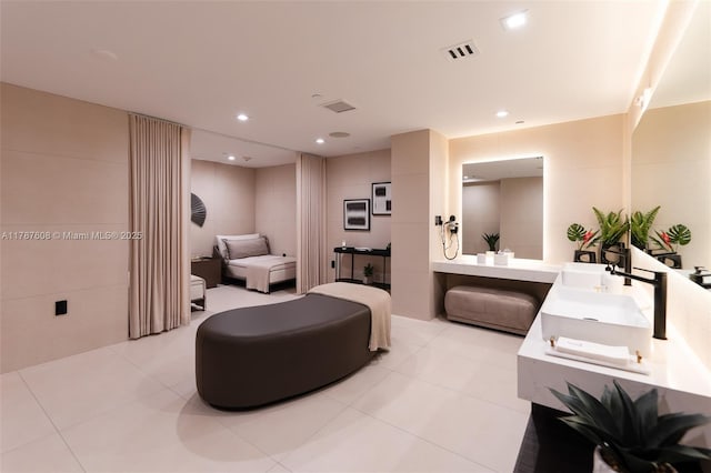 15901 Collins Ave Unit 2502, Sunny Isles Beach, FL 33160 - sitting room with visible vents and light tile patterned flooring