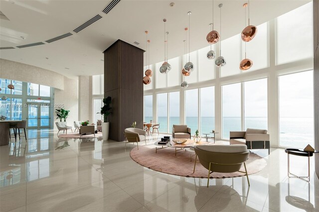 15901 Collins Ave Unit 2502, Sunny Isles Beach, FL 33160 - common area featuring visible vents and a water view