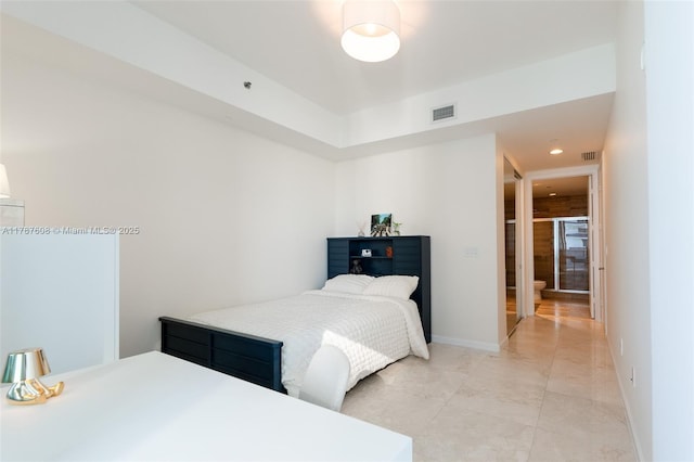 15901 Collins Ave Unit 2502, Sunny Isles Beach, FL 33160 - bedroom featuring recessed lighting, visible vents, marble finish floor, and baseboards