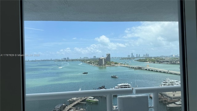 1717 N Bayshore Dr Unit A-1734, Miami, FL 33132 - water view with skyline and a notable bridge