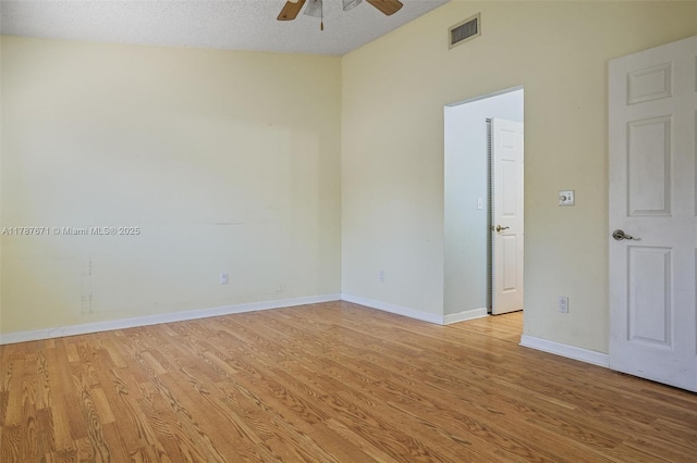6 Verwood Way, Boynton Beach, FL 33426 - spare room with ceiling fan, light wood finished floors, vaulted ceiling, and baseboards