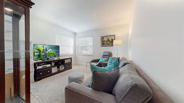 11282 SW 9th Ct, Pembroke Pines, FL 33025 - living area featuring carpet and baseboards
