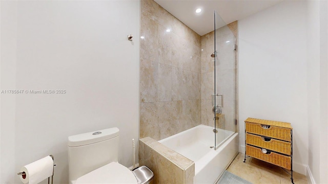 11282 SW 9th Ct, Pembroke Pines, FL 33025 - full bath featuring toilet, bathtub / shower combination, and recessed lighting