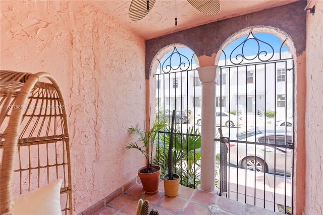 760 Meridian Ave Unit 1, Miami Beach, FL 33139 - interior space with a ceiling fan and a gate