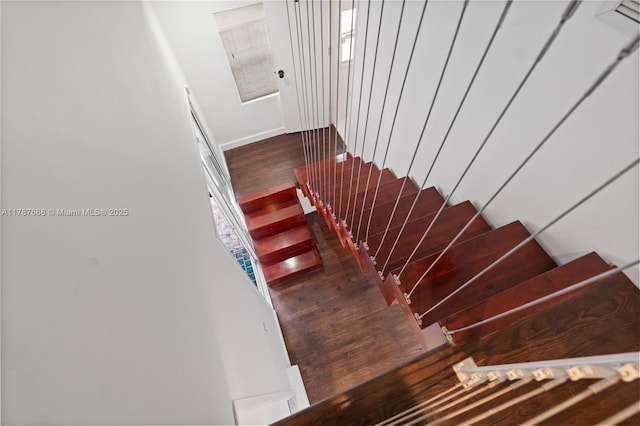 760 Meridian Ave Unit 1, Miami Beach, FL 33139 - stairs with wood finished floors and baseboards