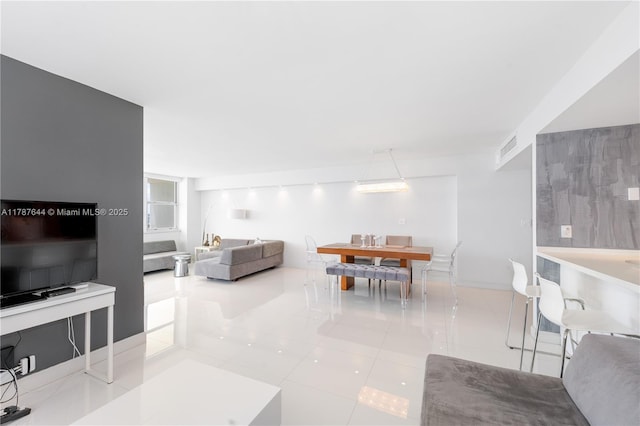 3180 S Ocean Dr Unit 1608, Hallandale Beach, FL 33009 - living room featuring tile patterned flooring and visible vents