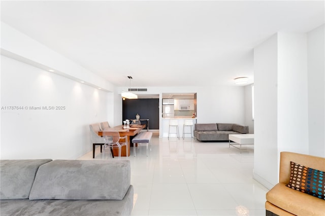 3180 S Ocean Dr Unit 1608, Hallandale Beach, FL 33009 - living area with visible vents and light tile patterned floors
