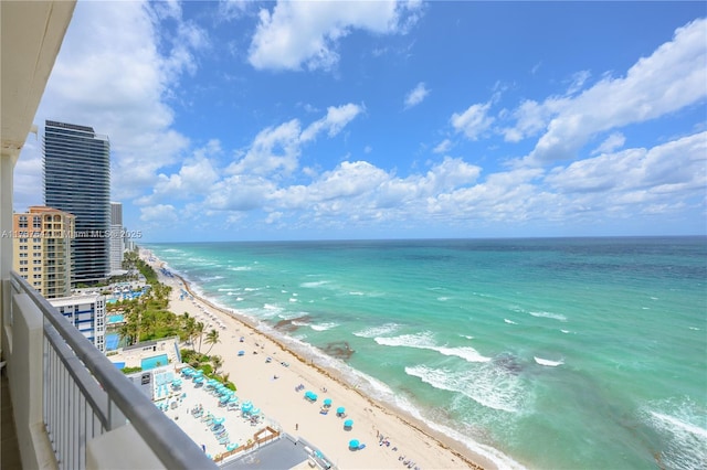 3180 S Ocean Dr Unit 1608, Hallandale Beach, FL 33009 - view of water feature featuring a beach view