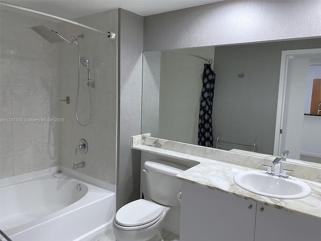18800 NE 29th Ave Unit 1028, Aventura, FL 33180 - bathroom with toilet, vanity, and tub / shower combination