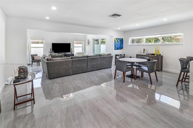 1990 NE 35th St, Lighthouse Point, FL 33064 - living room with visible vents and recessed lighting