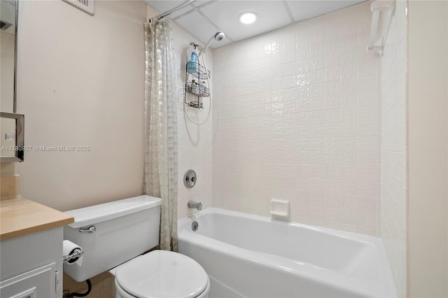 10000 S Ocean Dr Unit 703, Jensen Beach, FL 34957 - bathroom featuring toilet, shower / tub combo, and vanity
