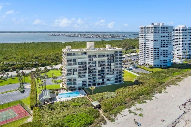 10000 S Ocean Dr Unit 703, Jensen Beach, FL 34957 - bird's eye view of a large body of water, apartment complex / building, and a pool