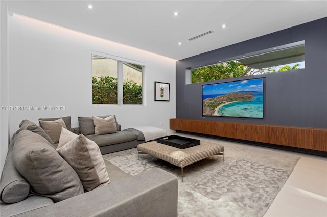 4039 Ventura Ave, Miami, FL 33133 - home theater with recessed lighting and visible vents