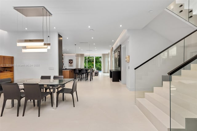 4039 Ventura Ave, Miami, FL 33133 - dining room featuring recessed lighting and stairs
