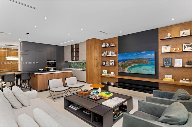 4039 Ventura Ave, Miami, FL 33133 - living room featuring visible vents and recessed lighting