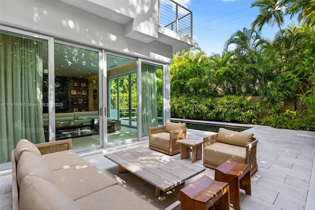 4039 Ventura Ave, Miami, FL 33133 - view of patio / terrace with french doors and a balcony